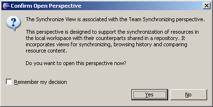 Open Synchronize Perspective