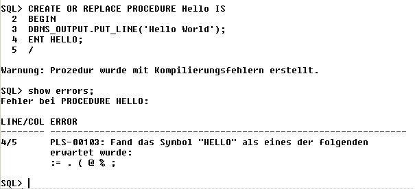show errors show errors