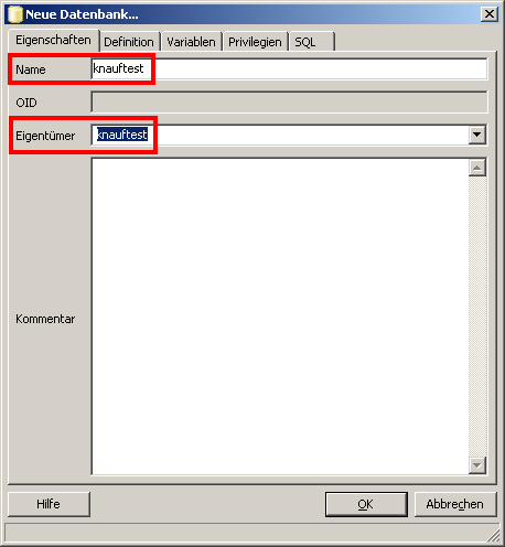Neue Datenbank (2)