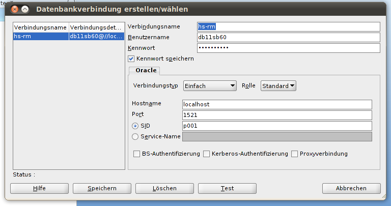 SQLDeveloper mit Tunnel unter Linux SQLDeveloper mit Tunnel unter Linux