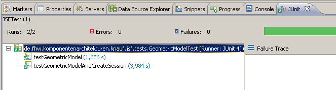 JUnit view JUnit view