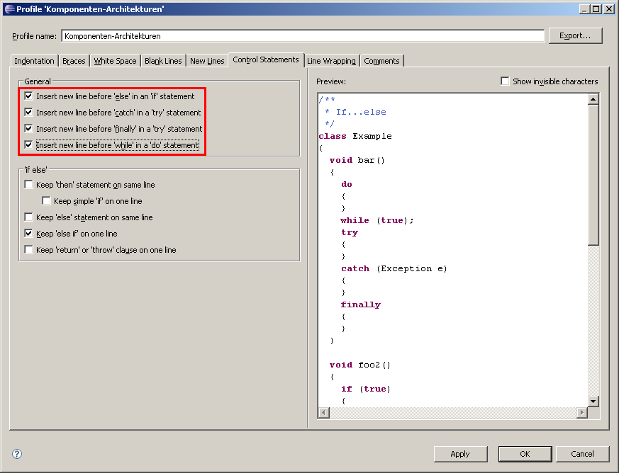 Control Statements