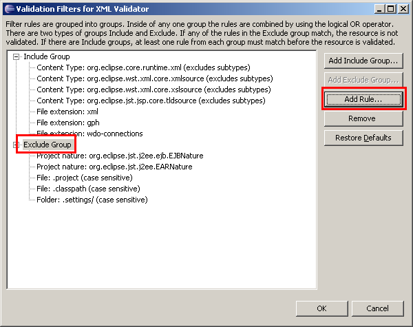 Validation Filters