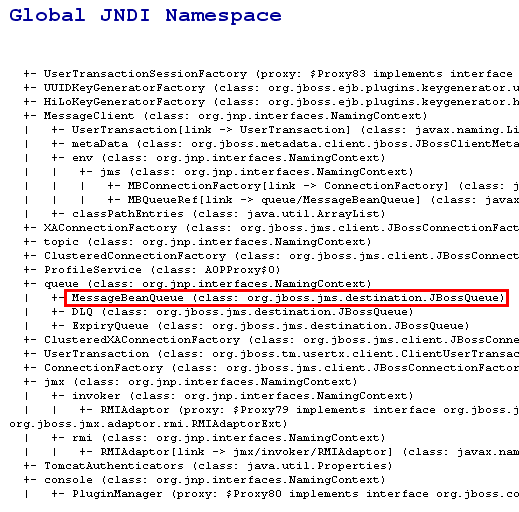 JMXConsole (JNDIView)
