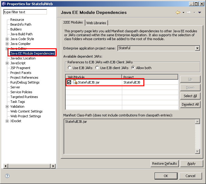 Webclient, EJB-Referenz