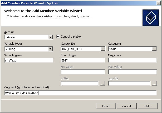 Add Variable (Left View)