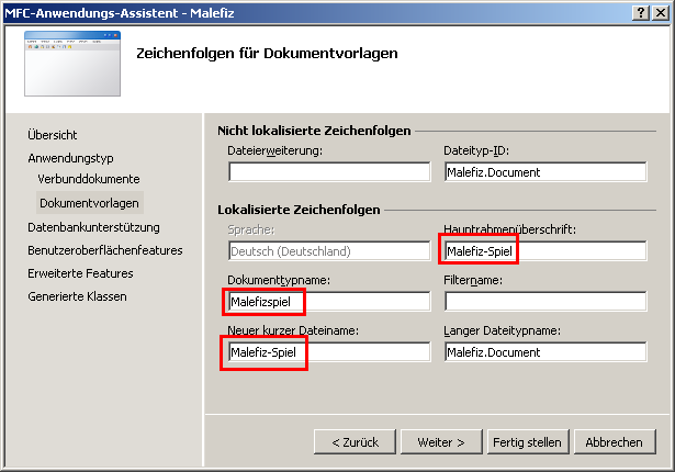 Dokumentvorlagen