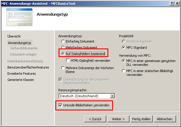 Unit-Test-Anwendung erstellen