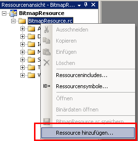 Ressource hinzufgen