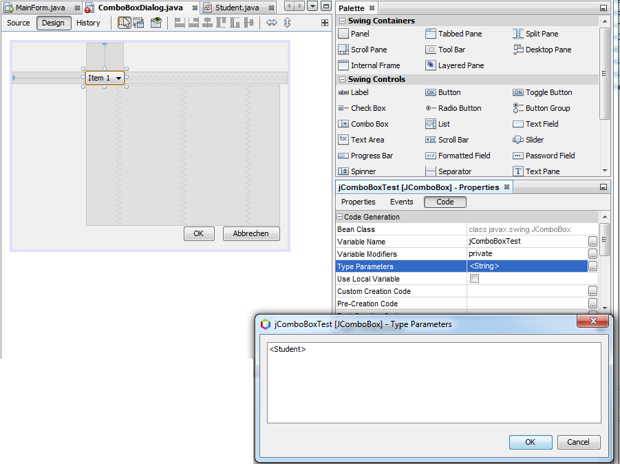 ComboBox: Type Parameters