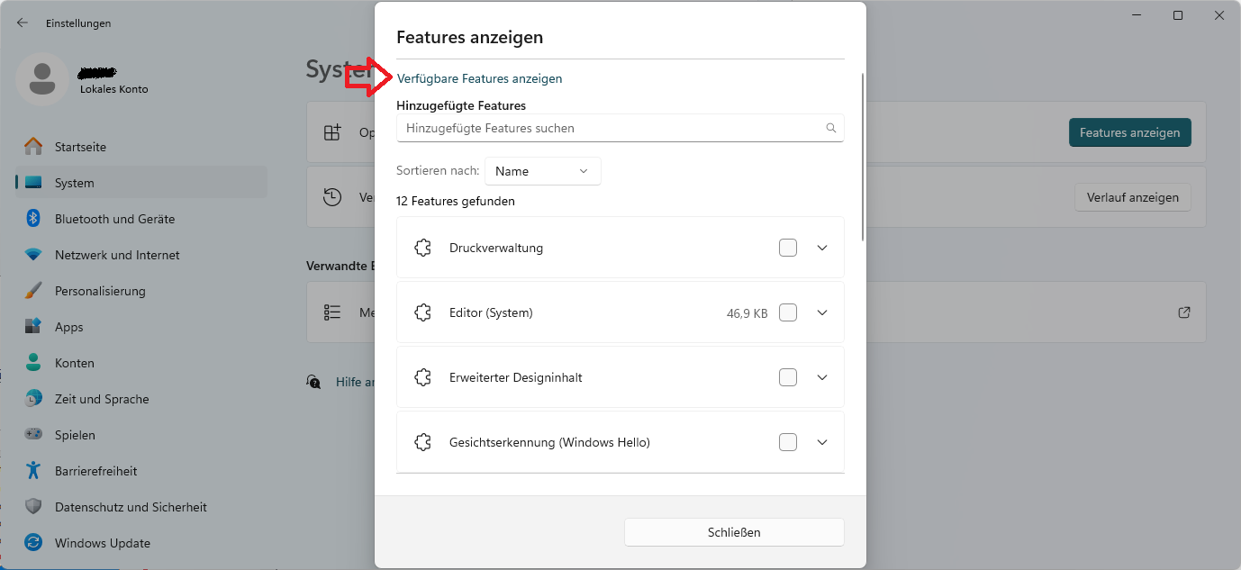 Optionale Features (3)