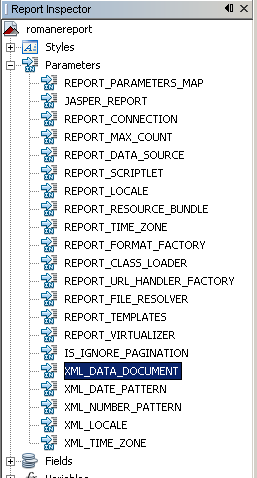 Report parameter