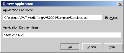Erzeugen einer Application