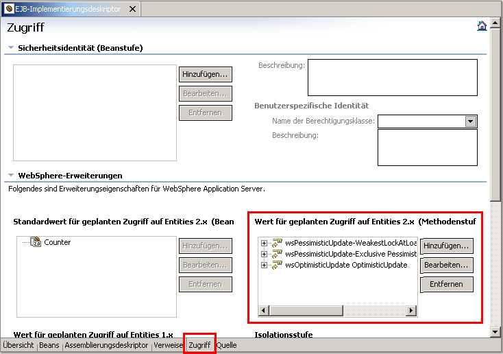 Access intent festlegen (1)