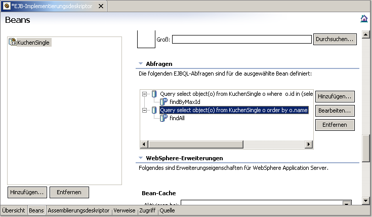 Entity Bean, Finder-Methode