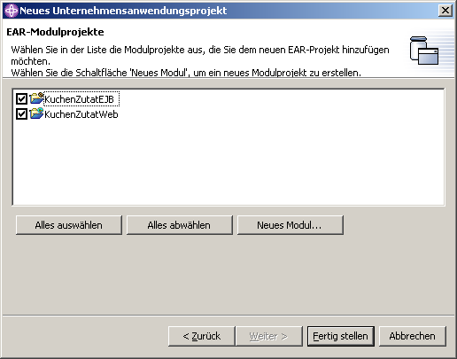 Erzeugen einer Application (Module)