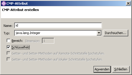 Buchstabe Bean, Felder (1)