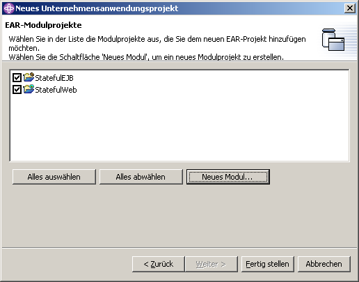Erzeugen einer Application (Module)