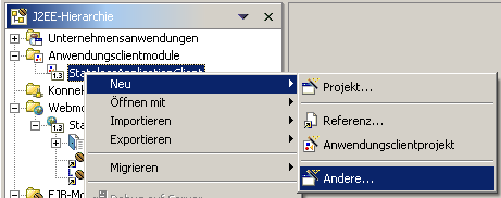 Application Client, Schritt 1