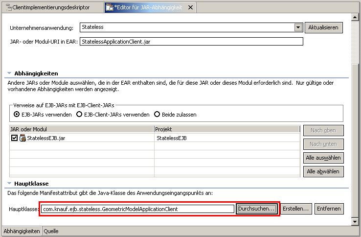 Application Client, Schritt 6