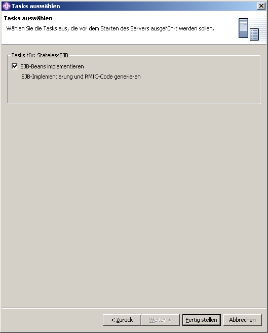Server erstellen, Schritt 3