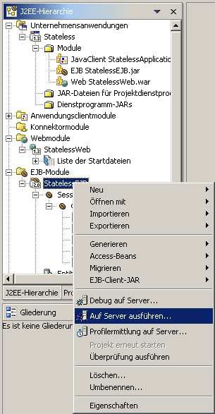 Auf Server ausfhren, Schritt 1