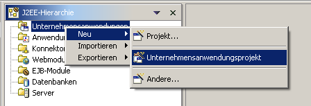 Erzeugen einer Application (Schritt 1)