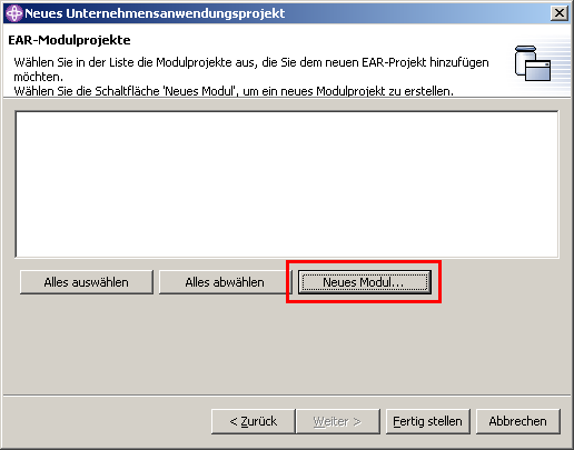 Erzeugen einer Application (Schritt 4)