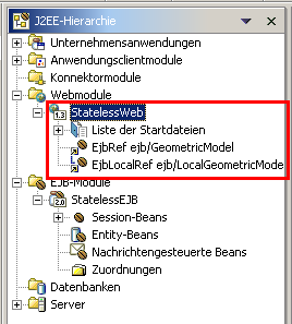 Webclient, EJB-Referenz, Schritt 5