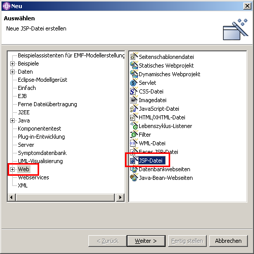 Webclient, Schritt 2