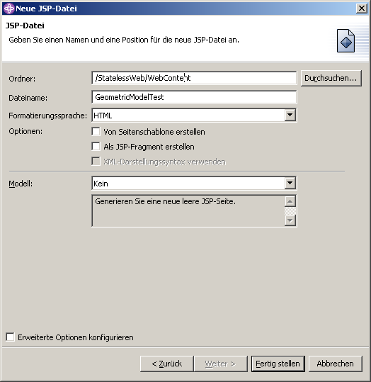 Webclient, Schritt 3