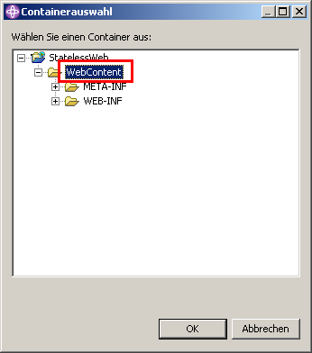 Webclient, Schritt 3a