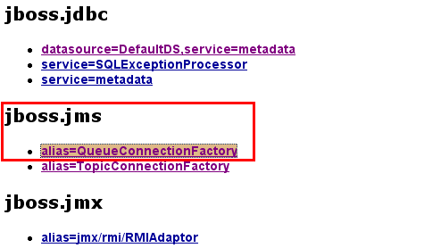 JMXConsole (ConnectionFactory)