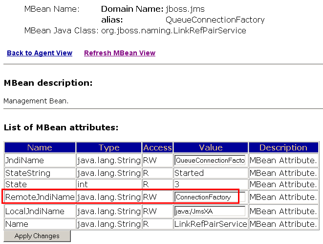 JMXConsole (ConnectionFactory)