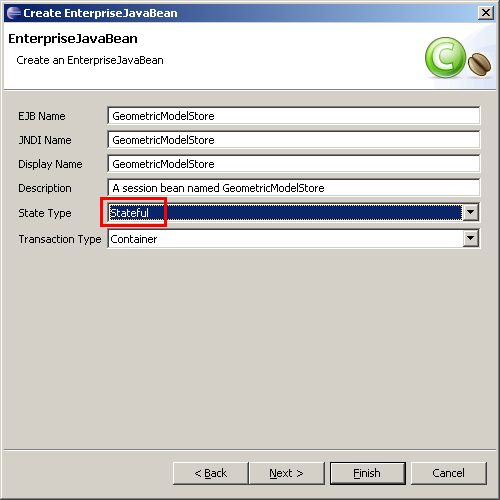 Stateful Session Bean, Step 2