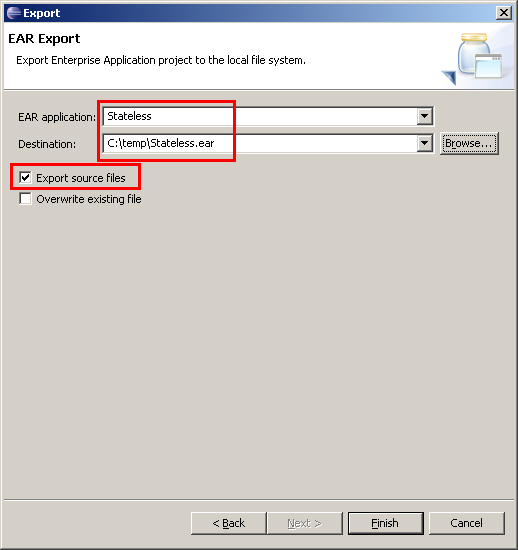 Export, Schritt 2