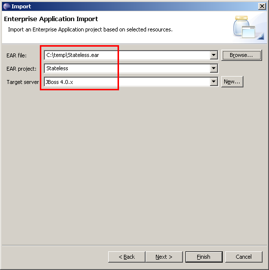 Import, Schritt 2