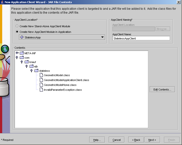 Application Client, Schritt 1