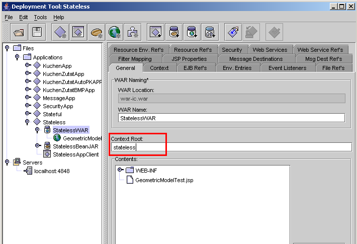 Context-Root der Webapplication