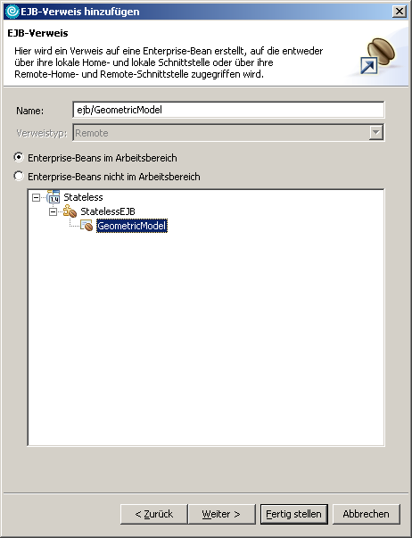 Application Client, EJB-Referenzen, Schritt 3