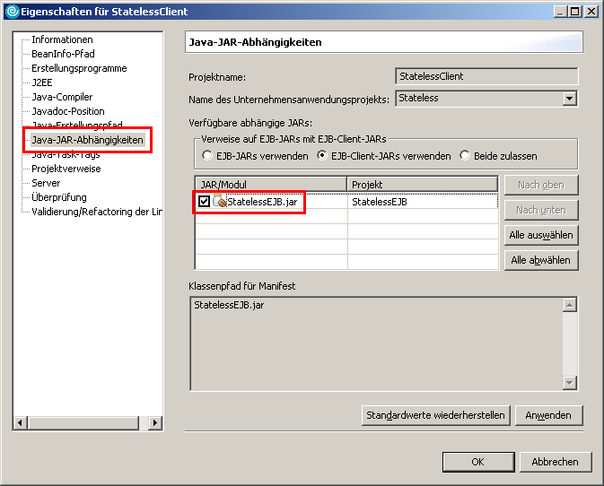 Application Client, Schritt 2