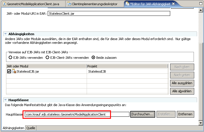 Application Client, Schritt 4