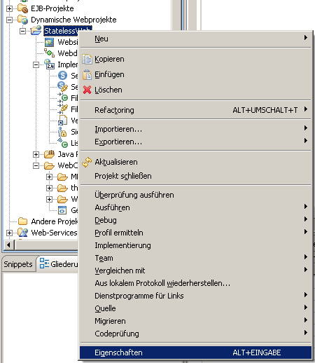 Webclient, EJB-Referenz