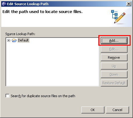 Debug: Source Lookup Path (1)