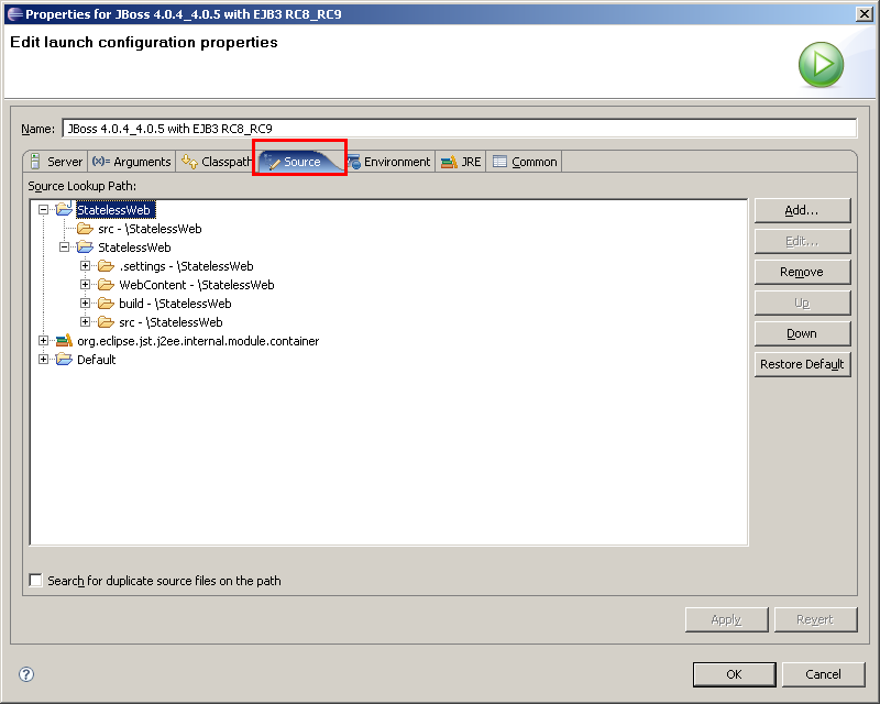 Debug: Source Lookup Path (4)