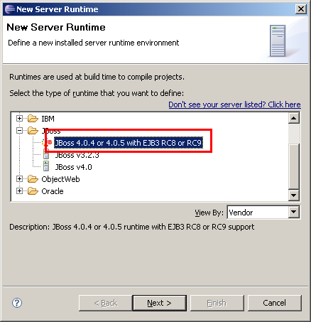 JBoss konfigurieren, Schritt 1