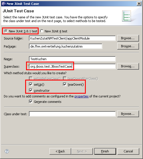 New JUnit Test