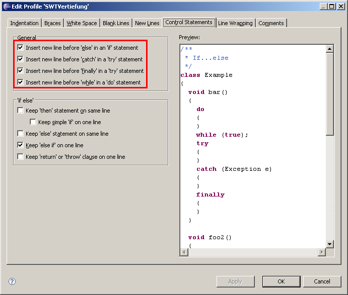 Control Statements