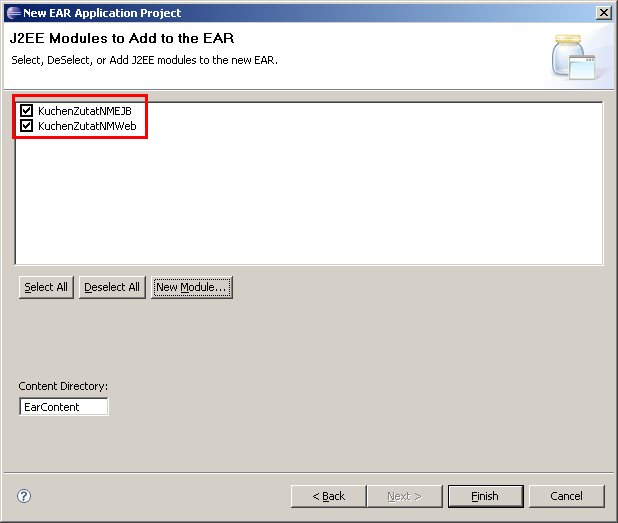 Erzeugen einer Application (Module)