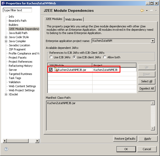 EJB-Dependencies